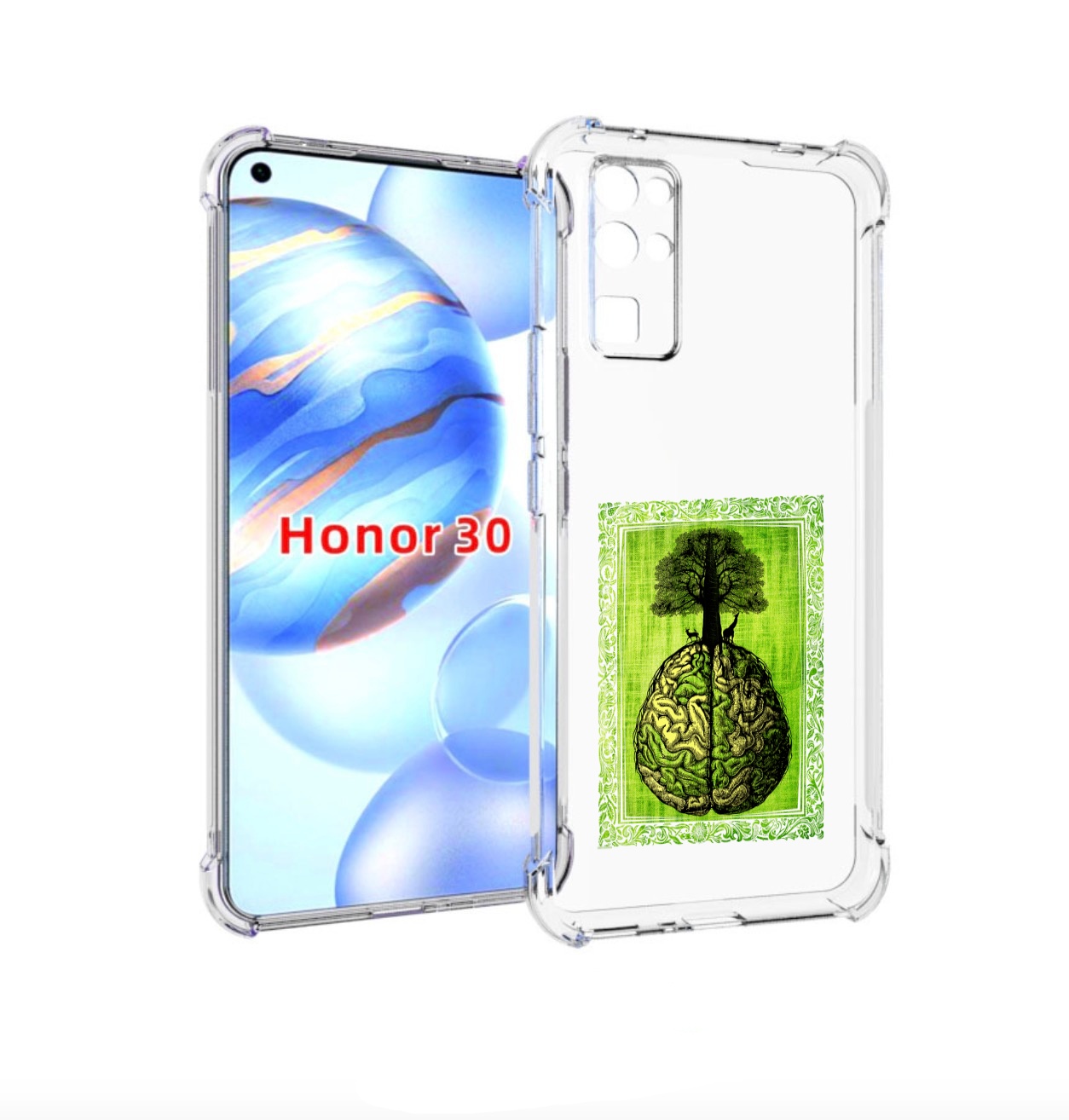 

Чехол бампер MyPads абстракция здоровый мозг для Honor 30 (BMH-A, Прозрачный, Tocco