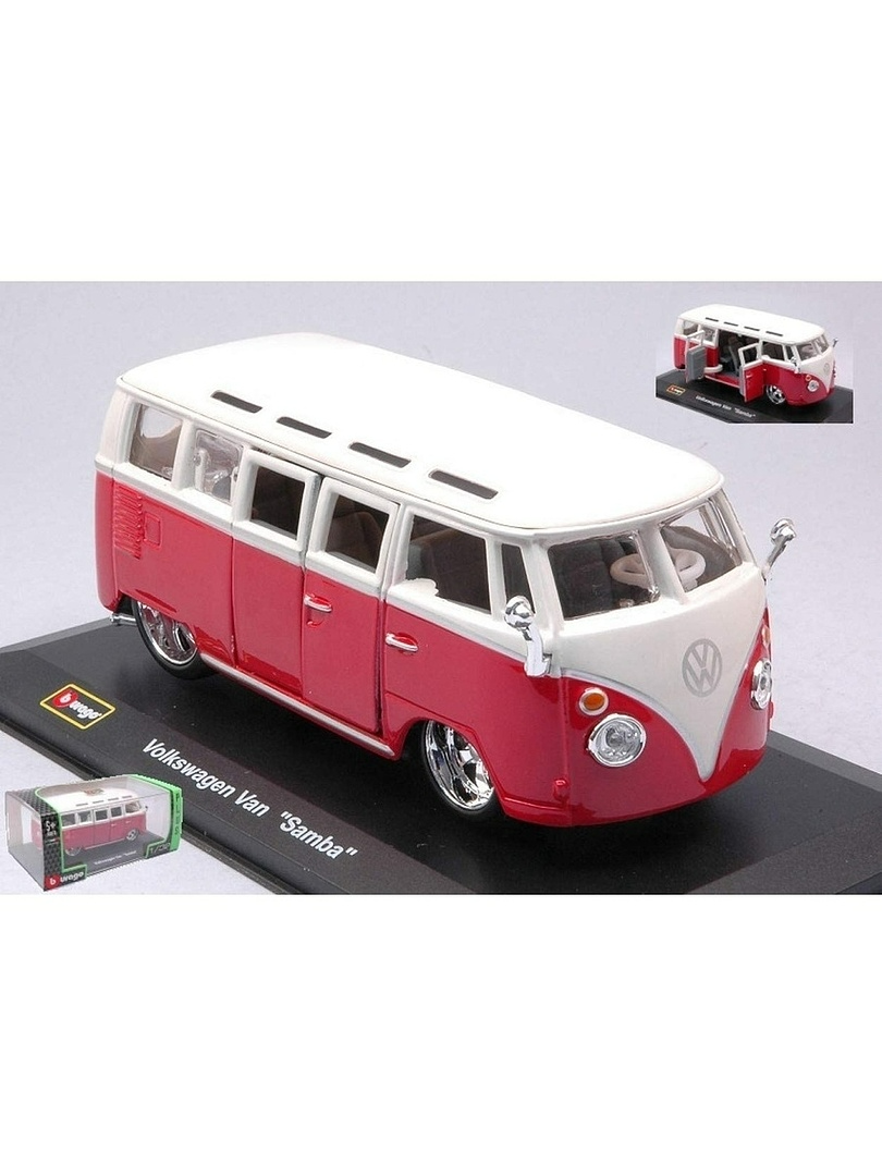 

Aвтобус BBURAGO PLUS VAN SAMBA, 1:32, 18-42000, Белый;красный