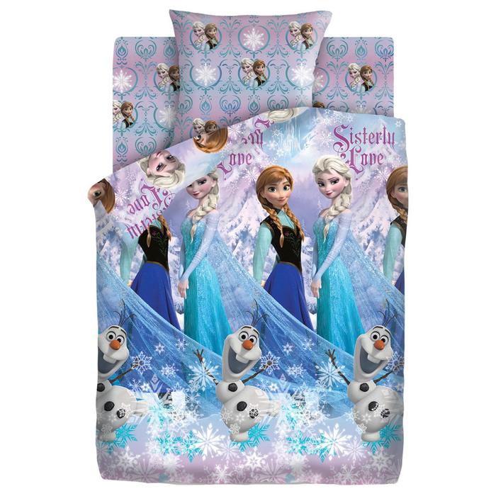 

Постельное бельё 1.5 Холодное сердце Сёстры и Олаф 143х215, 150х214, 50х70 см, бязь 120 гм, Холодное сердце