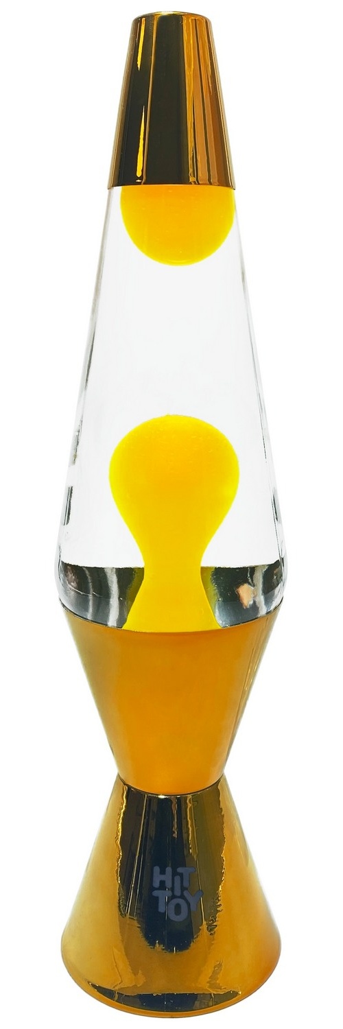 фото Лава-лампа 36 см хром ромб, прозрачный/желтый hittoy