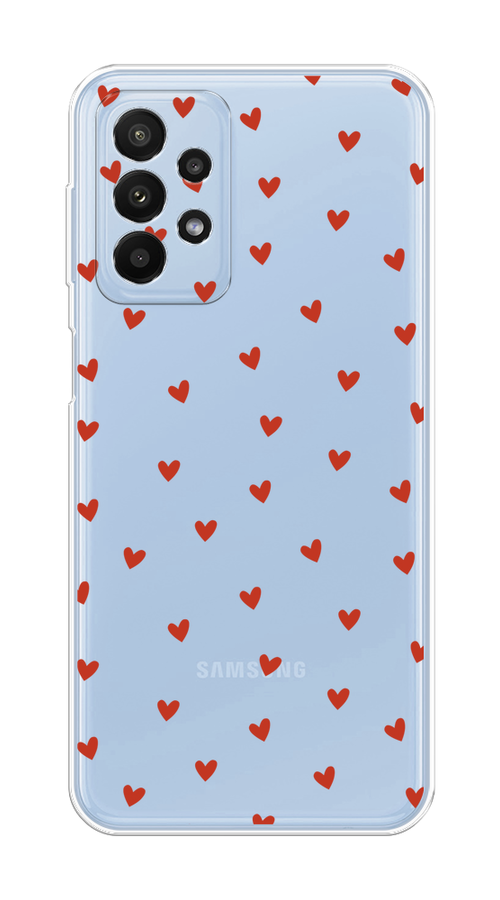 

Чехол на Samsung Galaxy A23 "Red hearts", Красный;прозрачный, 2105050-1