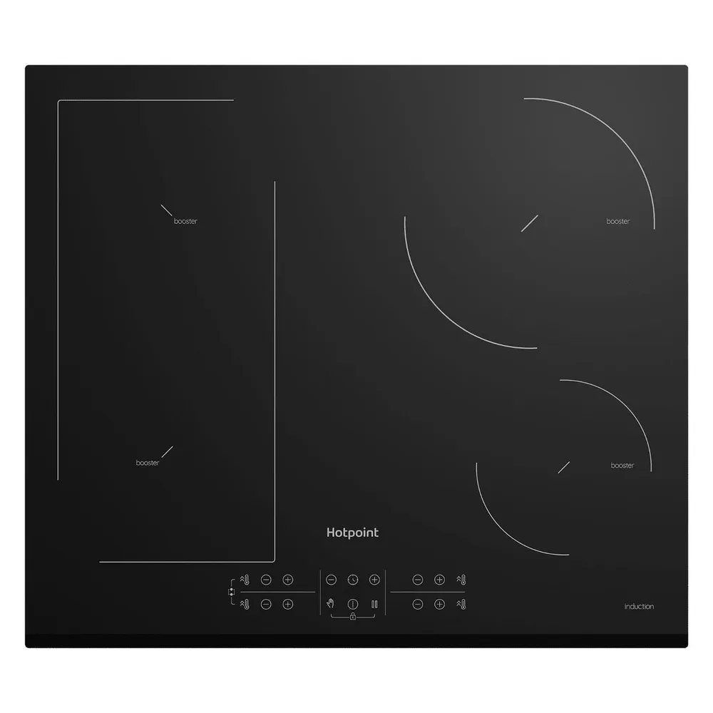 индукционная варочная панель hotpoint hb 1560b ne 59 см 4 конфорки Встраиваемая варочная панель индукционная HotPoint HB 1560B BF черный