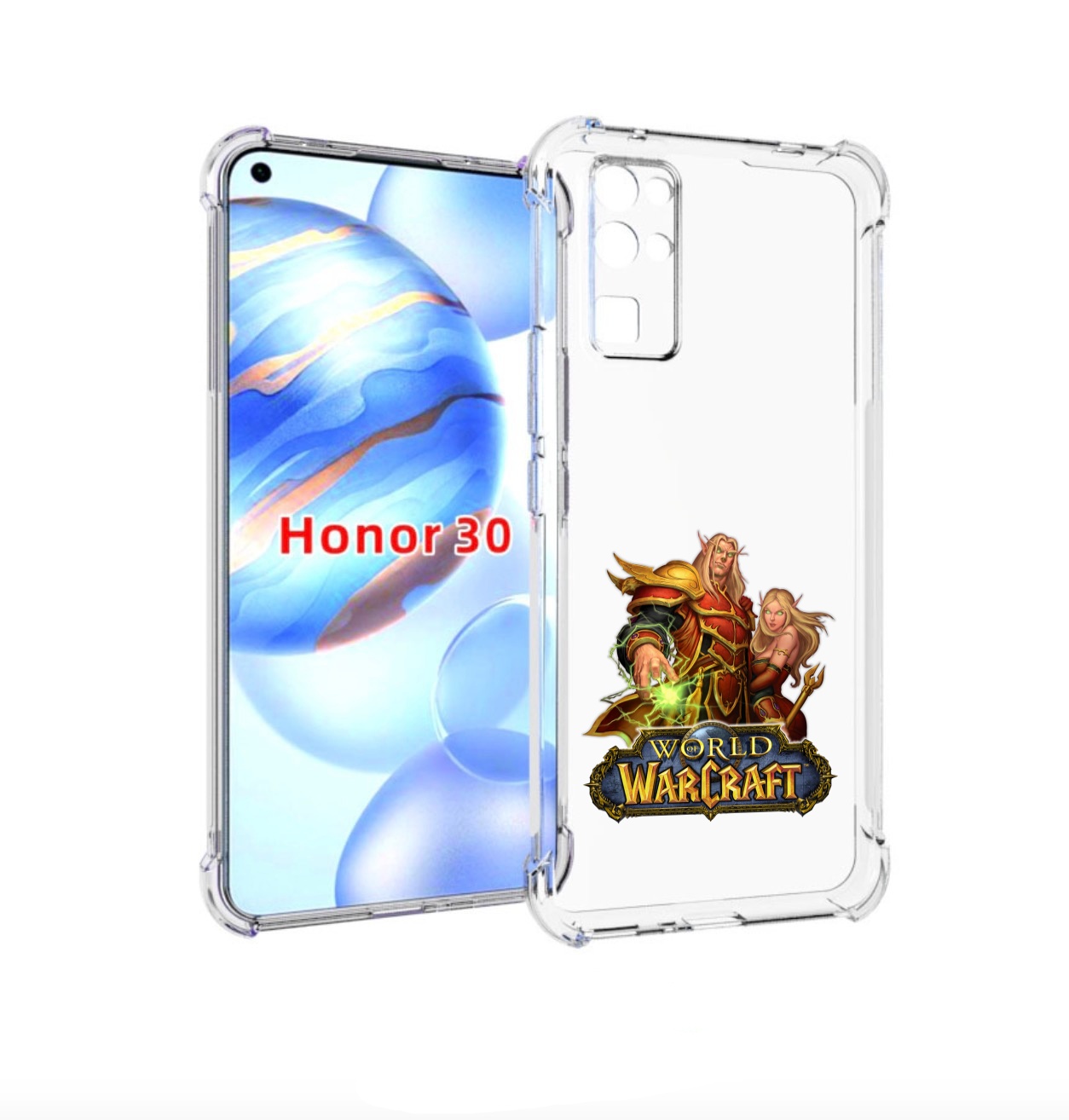 

Чехол бампер MyPads варкрафт2 для Honor 30 (BMH-AN10) противоуда, Прозрачный, Tocco