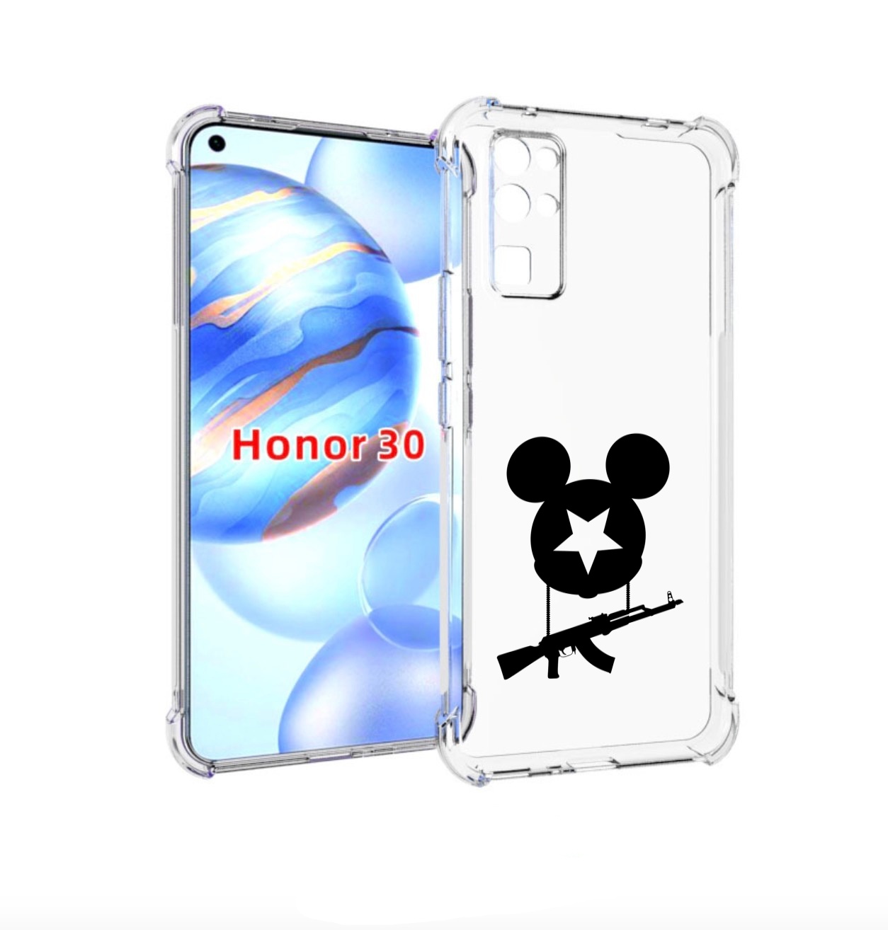 

Чехол бампер MyPads АК Микки для Honor 30 (BMH-AN10) противоударный, Прозрачный, Tocco