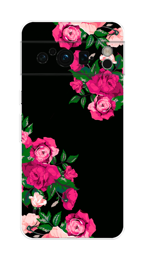 

Чехол на Google Pixel 8 Pro "Розы фуксия", Черный;розовый;зеленый, 271650-1