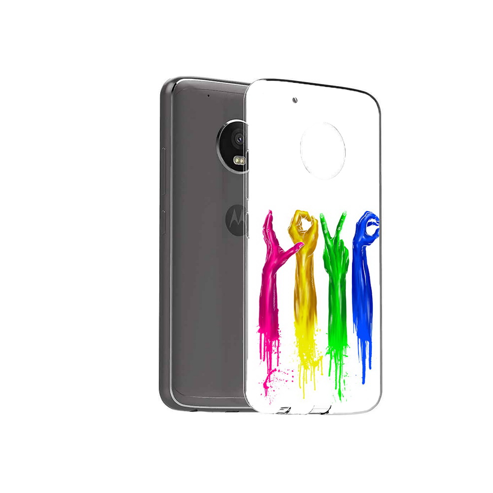 

Чехол MyPads Tocco для Motorola Moto G5 Plus яркие руки love (PT67401.338.707), Прозрачный, Tocco