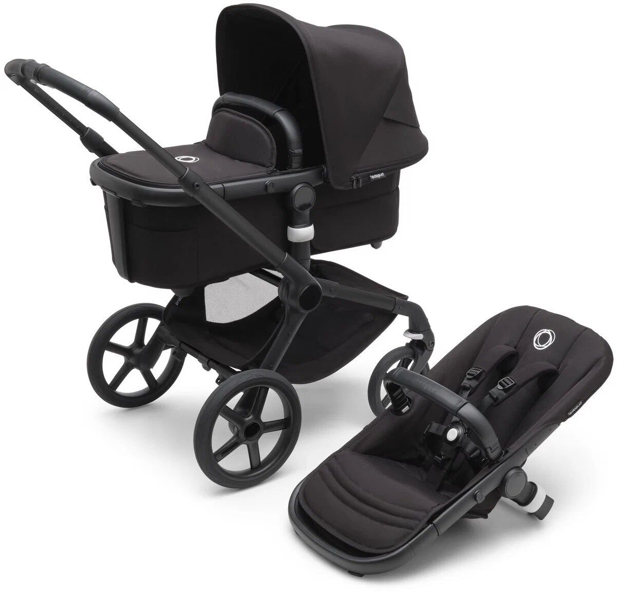 Детская коляска 2 в 1 Bugaboo Fox 5 на шасси Black/Midnight black