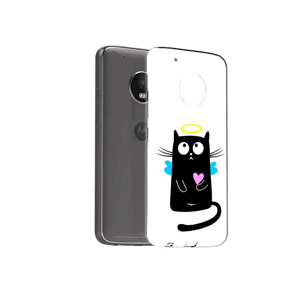 

Чехол MyPads Tocco для Motorola Moto G5 Plus Кот ангелок (PT67401.338.96), Прозрачный, Tocco