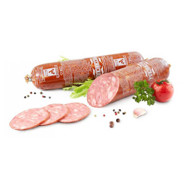 

Колбаса Губкинский мясокомбинат Российская полукопченая +-900 г