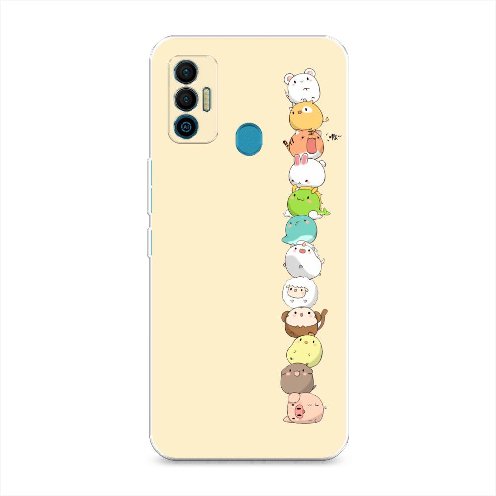 фото Силиконовый чехол "питомцы чиби" на tecno spark 7 awog