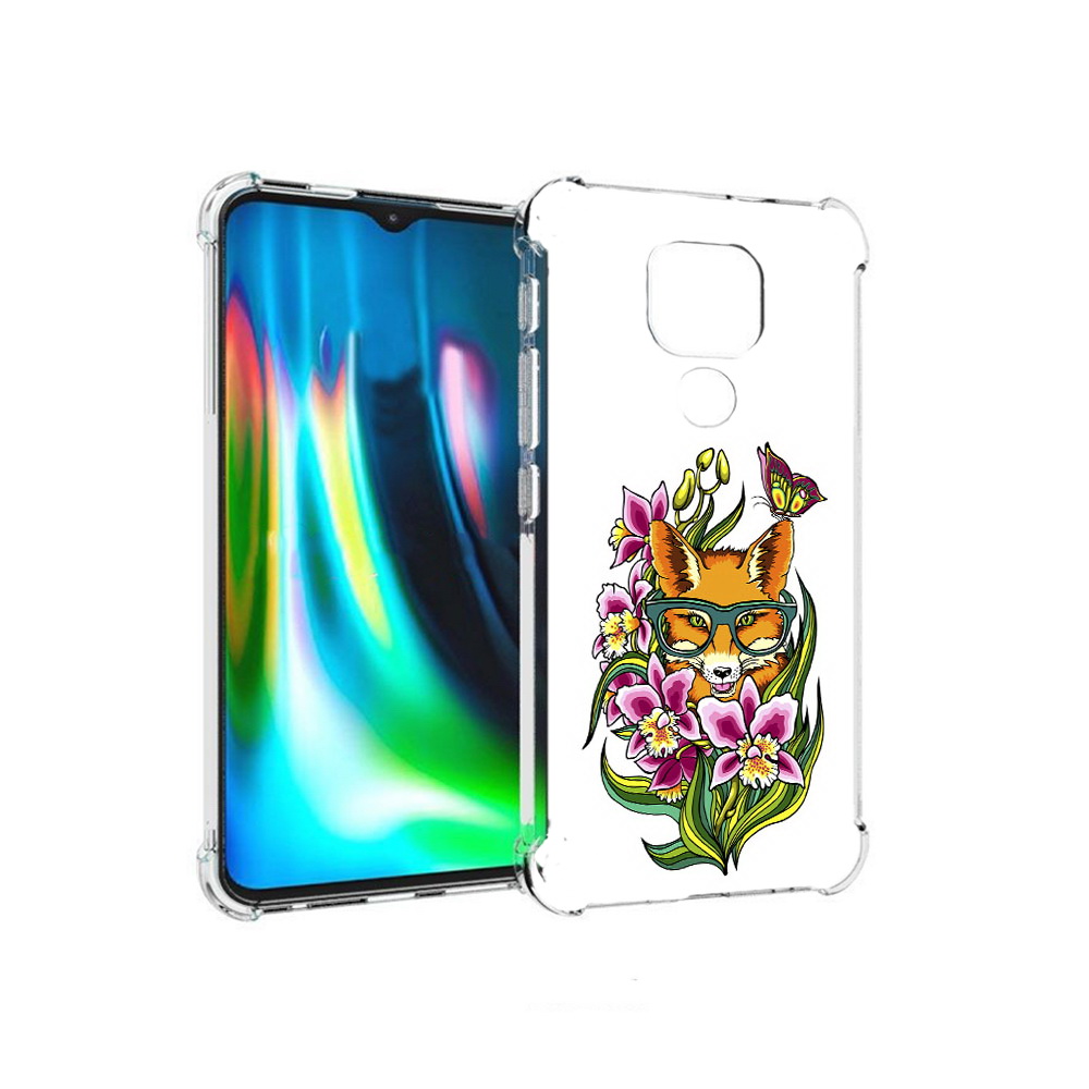 

Чехол MyPads Tocco для Motorola Moto E7 Plus Лиса в цветах (PT155921.339.108), Прозрачный, Tocco