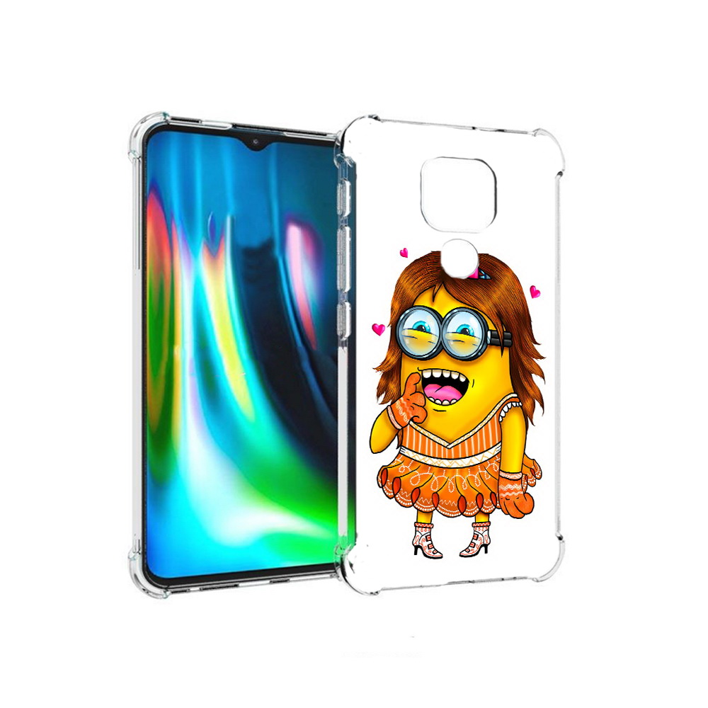

Чехол MyPads Tocco для Motorola Moto E7 Plus Миньон девочка (PT155921.339.116), Прозрачный, Tocco