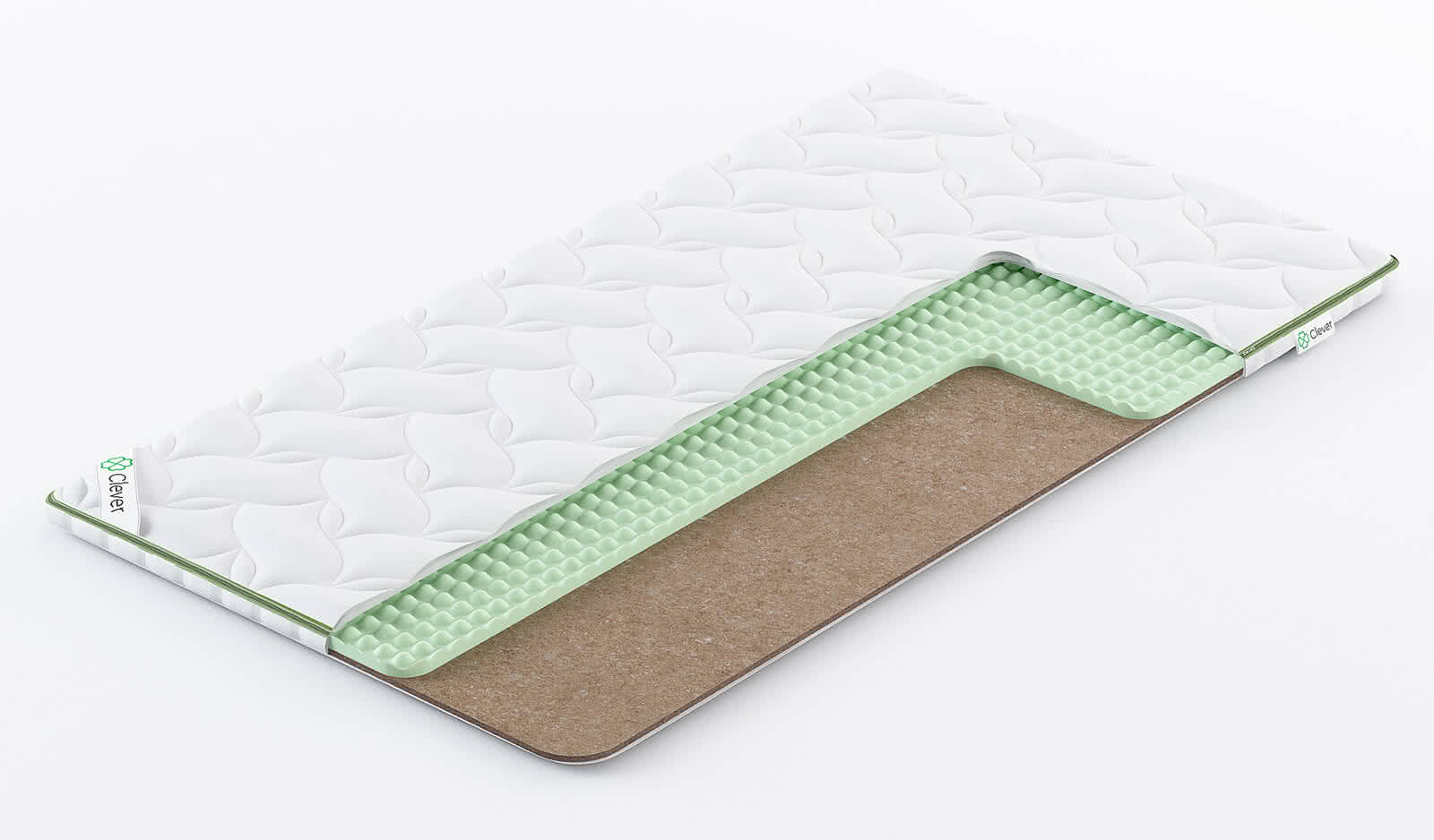 

Топпер Clever WaveTop Hard 115x185, Белый;зеленый, Clever WaveTop Hard