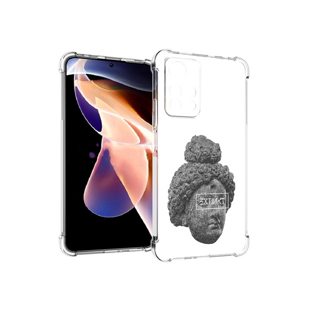 Чехол MyPads Tocco для Xiaomi Redmi Note 11 Pro каменное лицо девушки (PT224811.282.383)