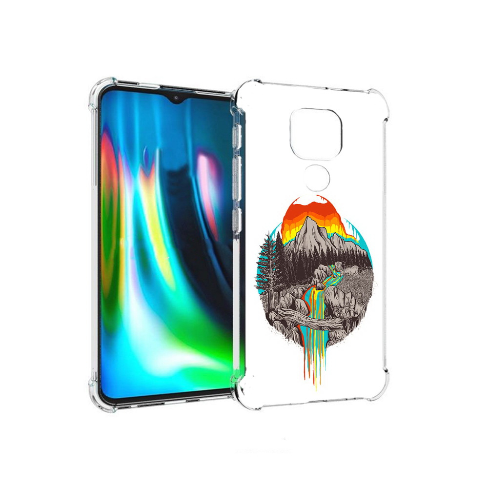 

Чехол MyPads Tocco для Motorola Moto E7 Plus Радужный водопад (PT155921.339.144), Прозрачный, Tocco