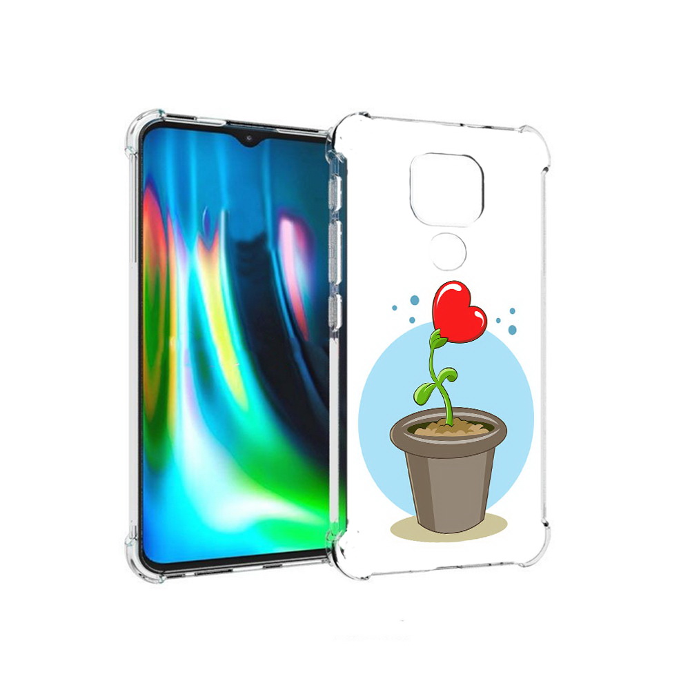 

Чехол MyPads Tocco для Motorola Moto E7 Plus Растение любви 14 февраля (PT155921.339.145), Прозрачный, Tocco