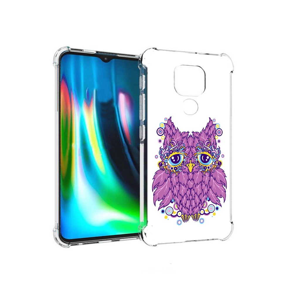 

Чехол MyPads Tocco для Motorola Moto E7 Plus Розовая сова (PT155921.339.147), Прозрачный, Tocco