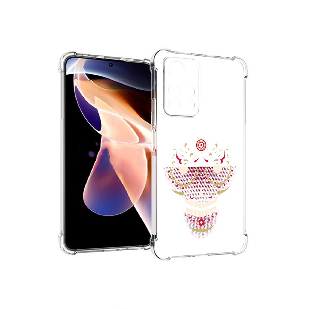 Чехол MyPads Tocco для Xiaomi Redmi Note 11 Pro карнавальный скелет абстракция