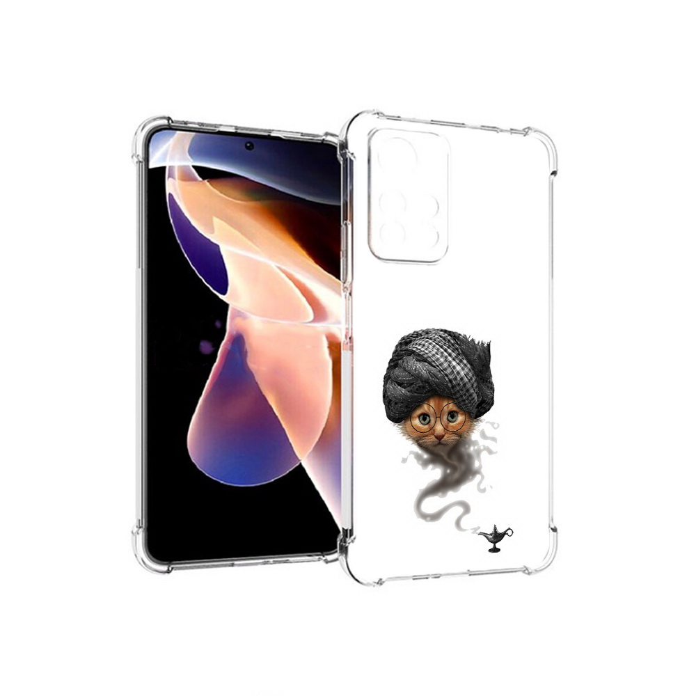

Чехол MyPads Tocco для Xiaomi Redmi Note 11 Pro кот джин (PT224811.282.398), Прозрачный, Tocco