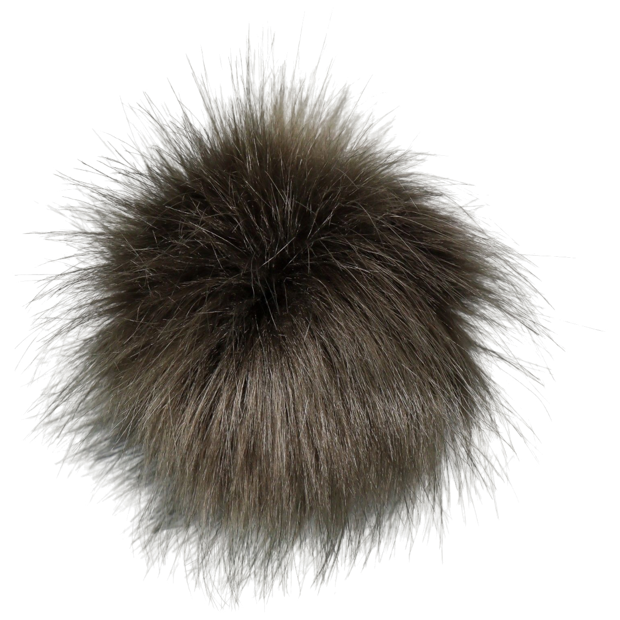 Помпон искуственный мех песец 14 см (38-Оливка)
