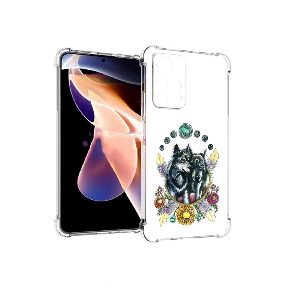 

Чехол MyPads Tocco для Xiaomi Redmi Note 11 Pro красивые волки абстракция, Прозрачный, Tocco