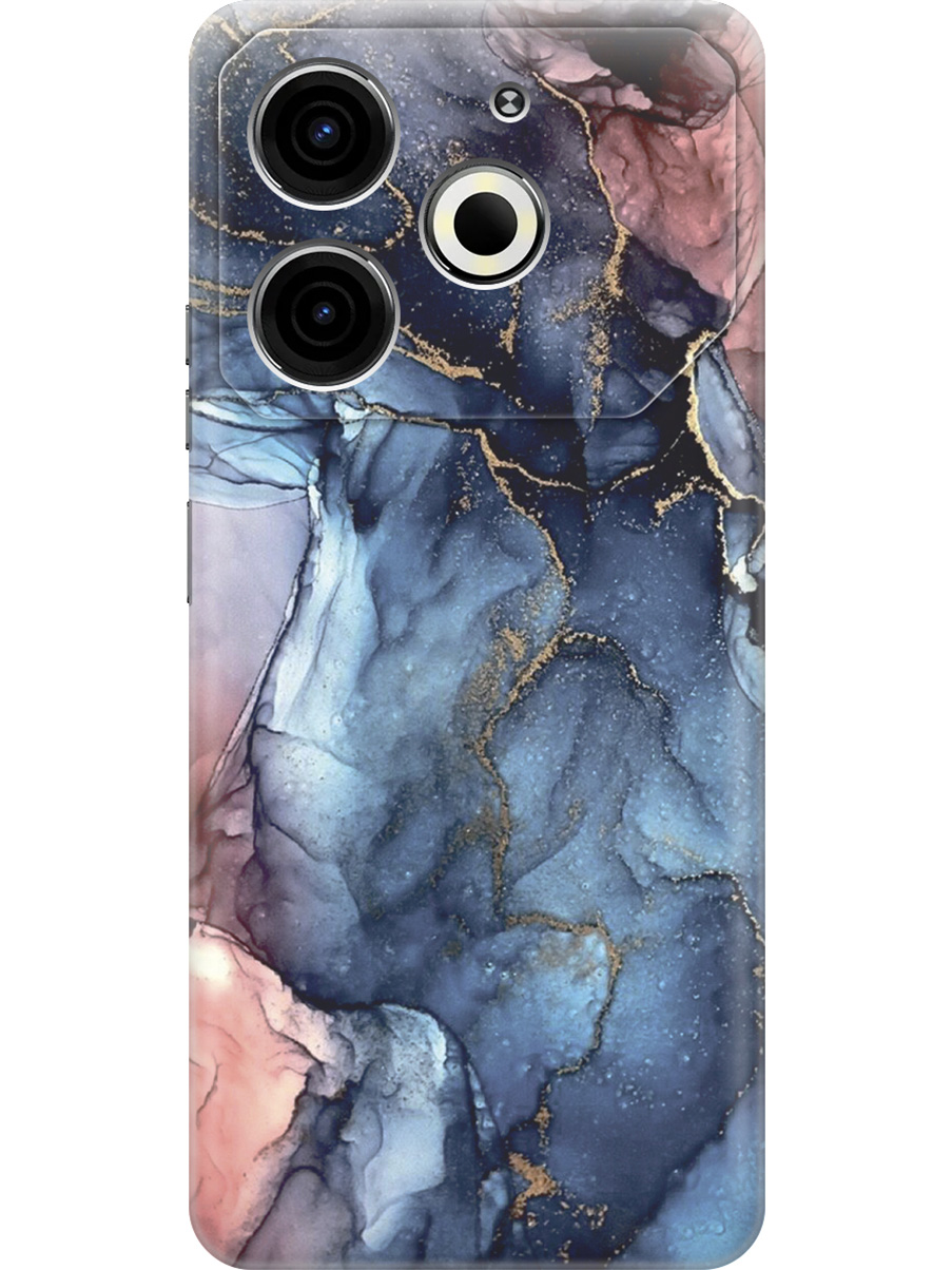 

Силиконовый чехол на Tecno Pova 6 Neo с принтом "Сине-розовый мрамор", Прозрачный;голубой;розовый;синий, 782634832