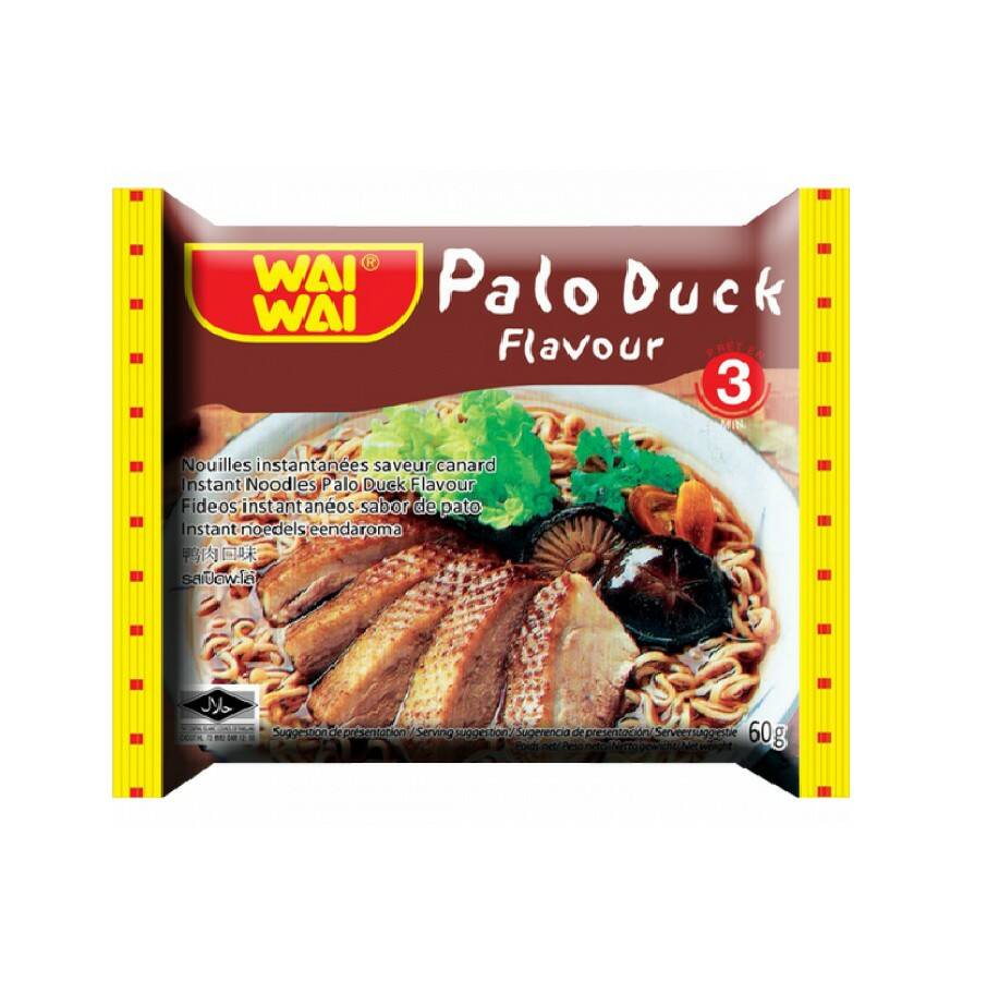 Лапша быстрого приготовления Waiwai со вкусом утки, 4 шт по 60 г