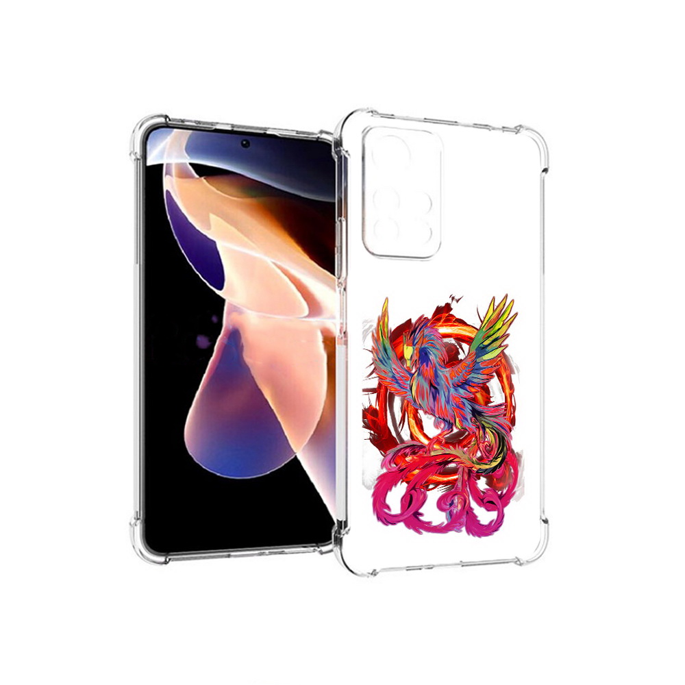 

Чехол MyPads Tocco для Xiaomi Redmi Note 11 Pro красочный феникс (PT224811.282.414), Прозрачный, Tocco