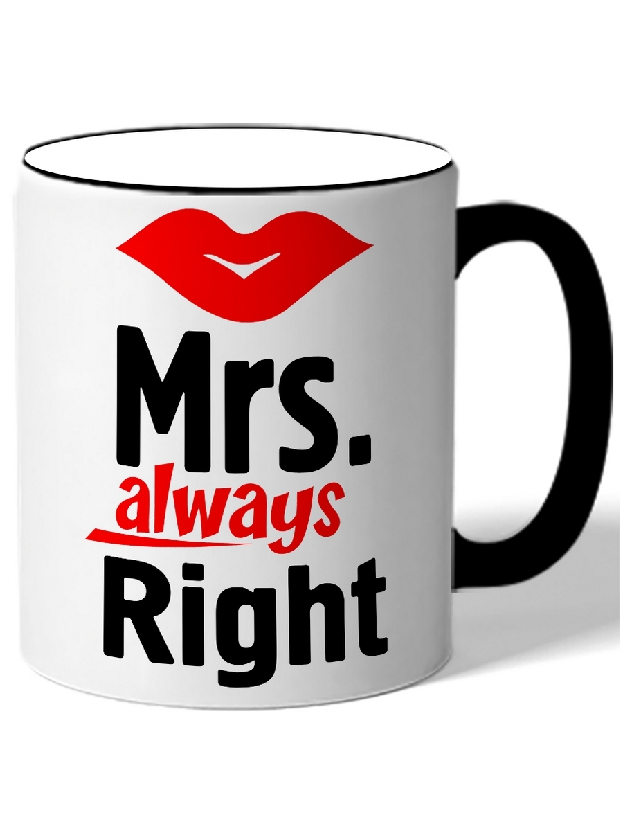 фото Кружка drabs mrs. always right губы