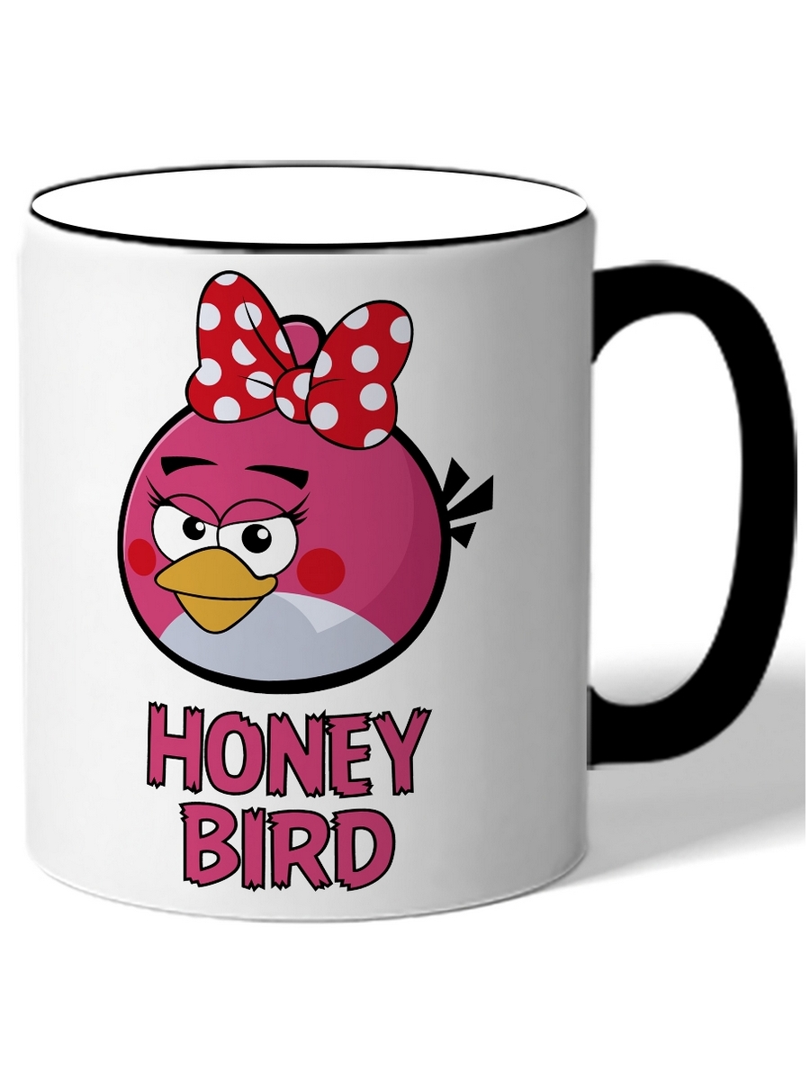 фото Кружка drabs honey bird розовая птичка