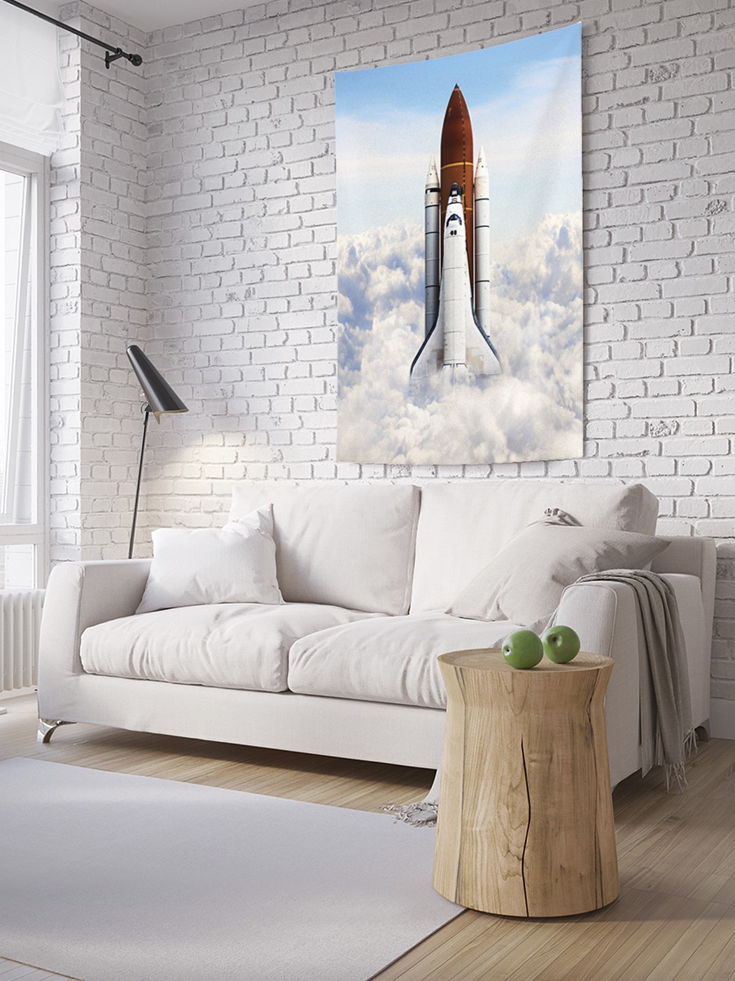 

Вертикальное фотопанно на стену JoyArty Шаттл в облаках 150x200 см, Шаттл в облаках