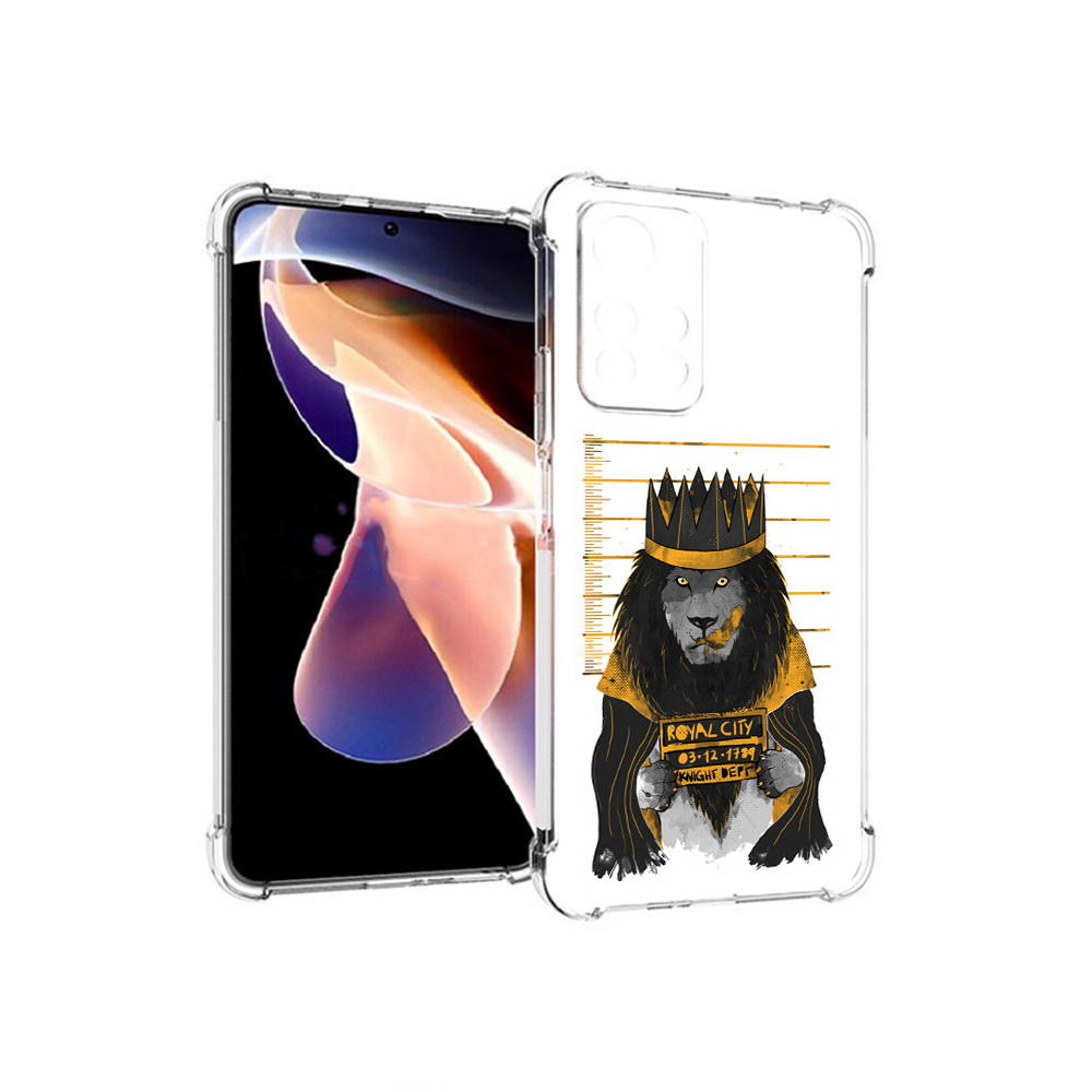 

Чехол MyPads Tocco для Xiaomi Redmi Note 11 Pro лев в законе (PT224811.282.435), Прозрачный, Tocco