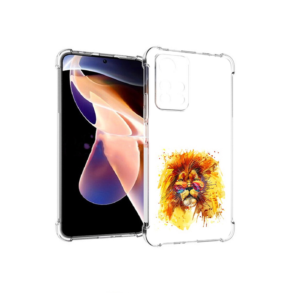 

Чехол MyPads Tocco для Xiaomi Redmi Note 11 Pro лев в очках (PT224811.282.436), Прозрачный, Tocco