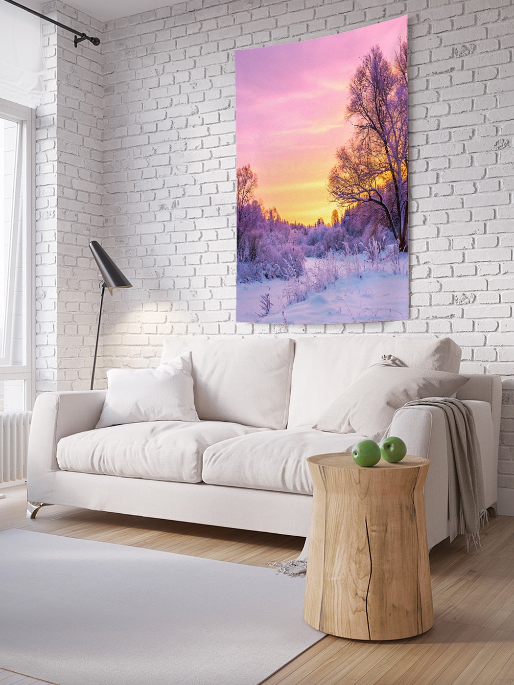 

Вертикальное фотопанно на стену JoyArty Снежный закат 150x200 см, Снежный закат