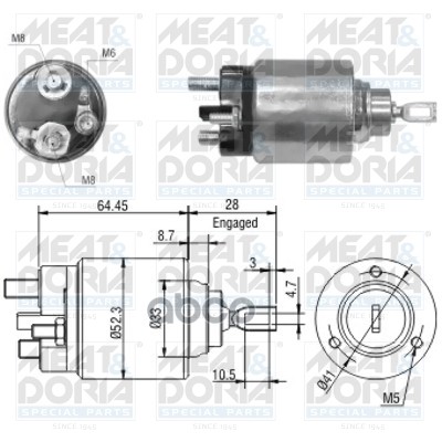 

Втягивающее реле стартера MEAT & DORIA 46040