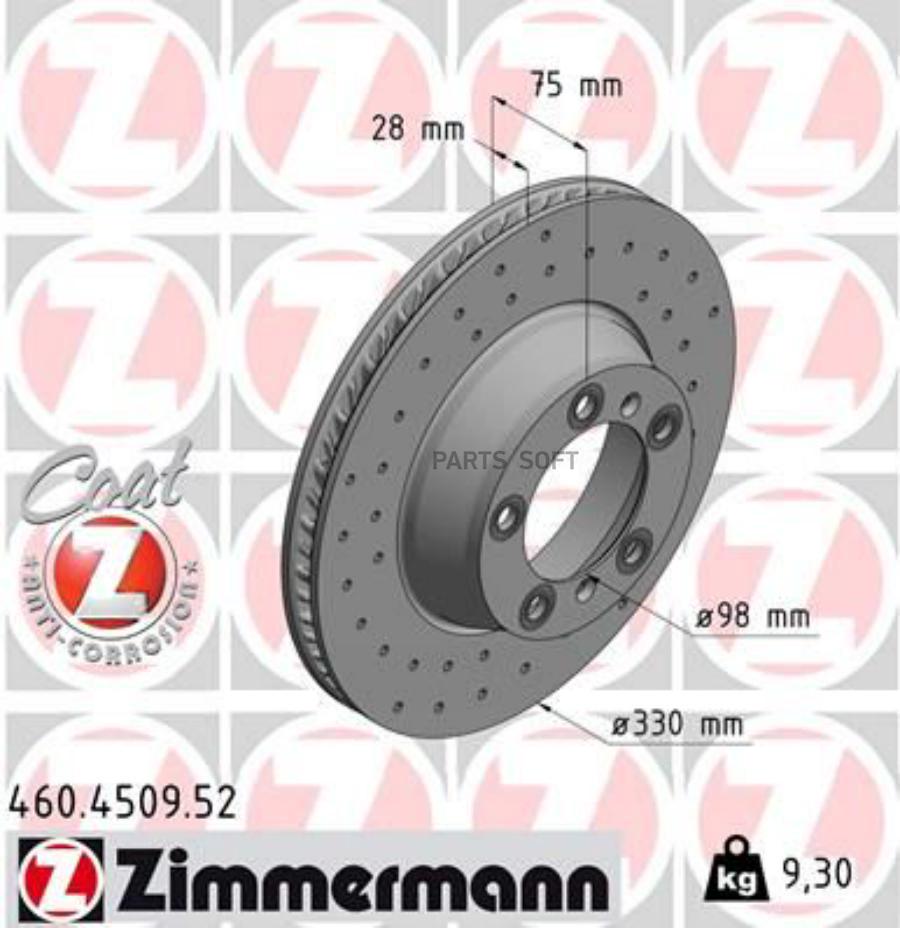 

Тормозной диск ZIMMERMANN 460450952