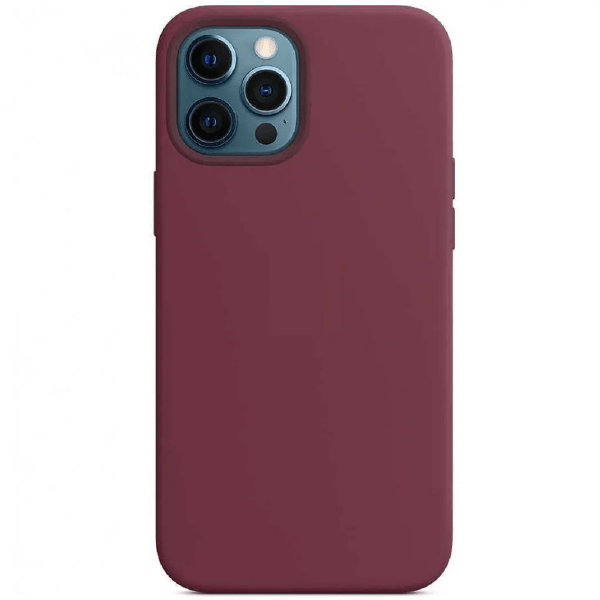 фото Чехол для iphone 12 pro max silicon сase apl ws (без лого), сливовый nobrand