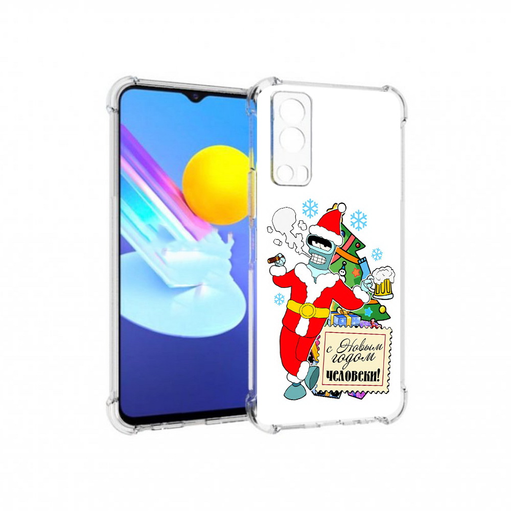 

Чехол MyPads Tocco для Vivo Z3 С новым годом человеки (PT226973.411.150), Прозрачный, Tocco