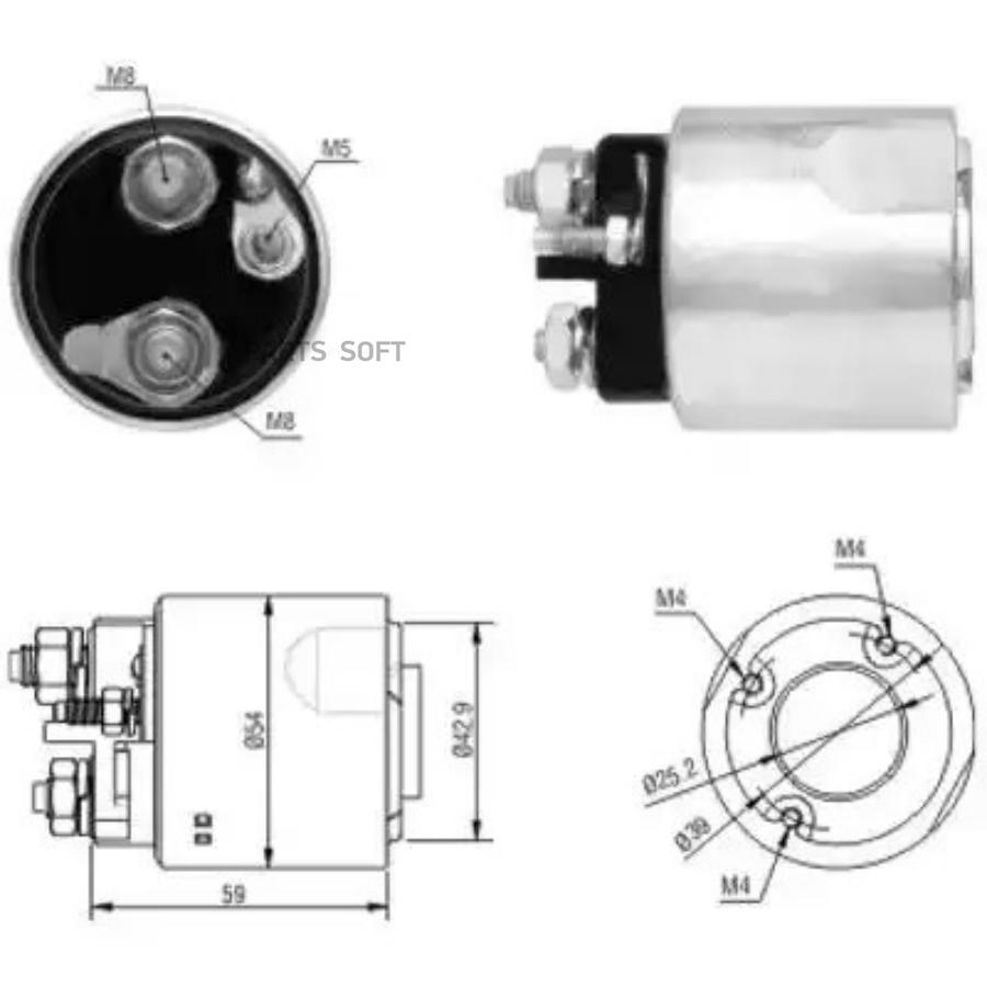 

Реле втягивающее (12V)