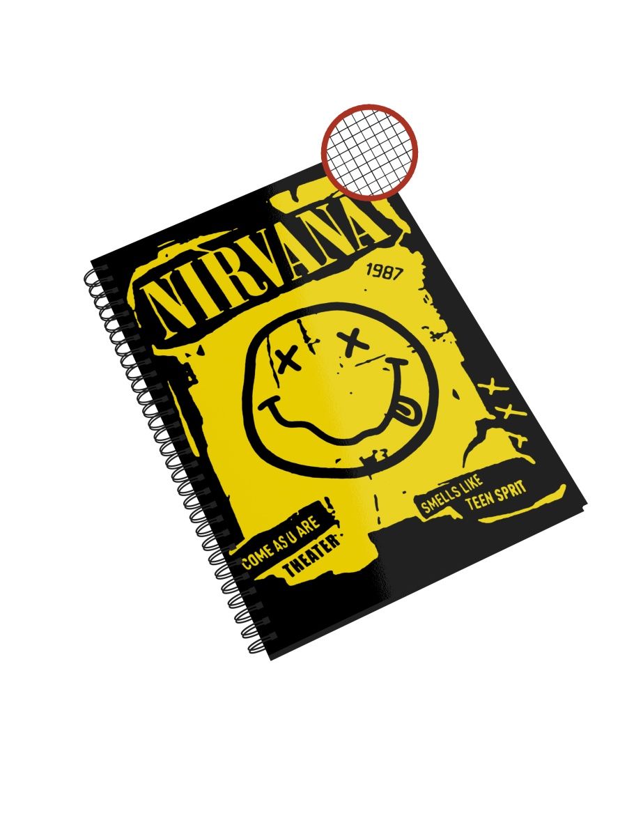 

Блокнот СувенирShop "Nirvana/Нирвана/Кобейн" NP-MGNR3-A5/2 A5 48 листов в клетку, NP-MGNR3-A5/2