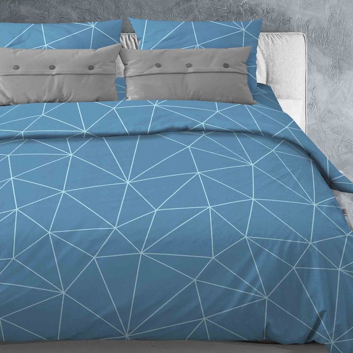 

Постельное бельё 2 сп. Полигон, морская волна, 175х210 см,175х210 см, 70х70 см 2шт, бязь,, Полигон (текстиль)