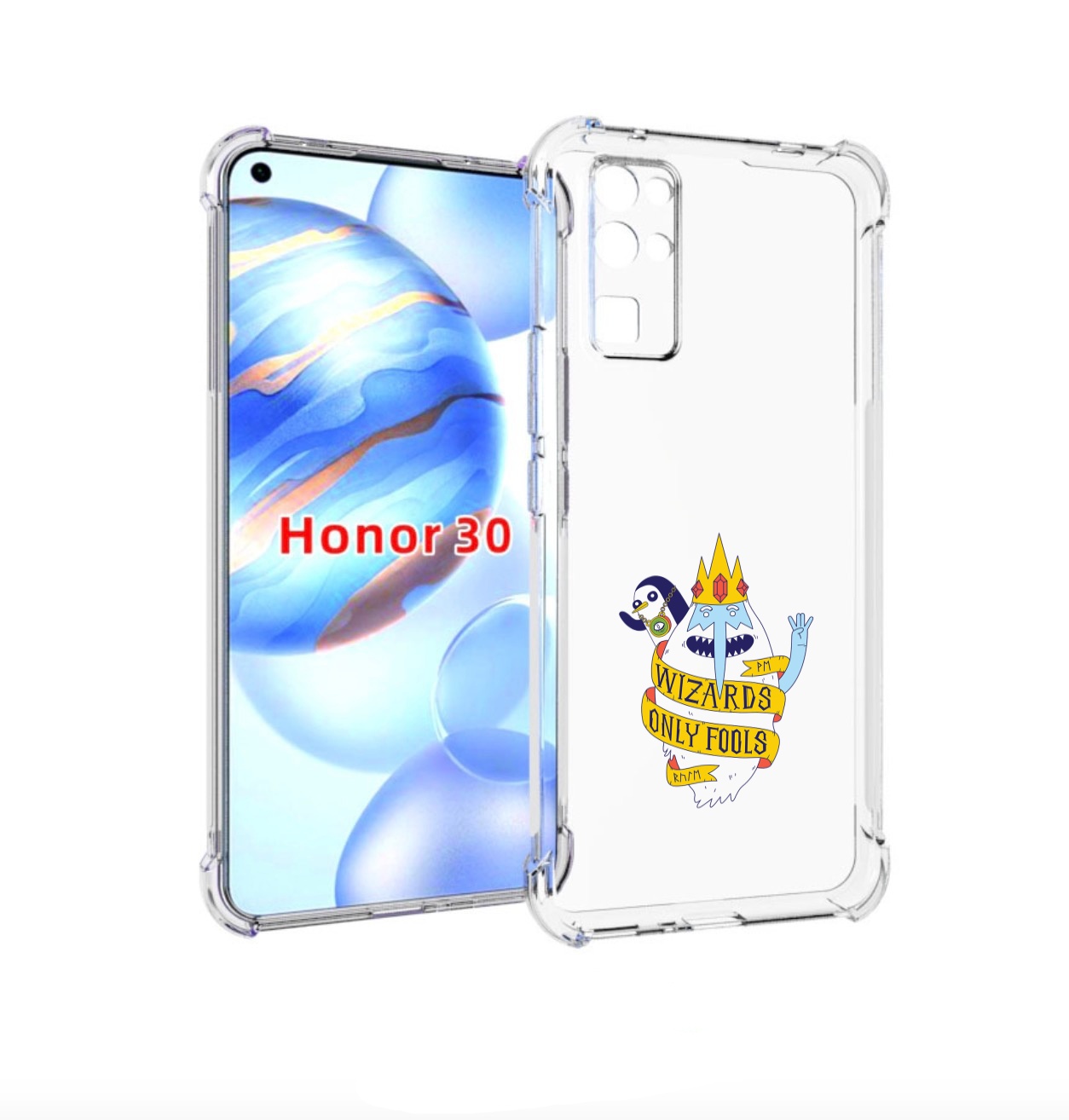 

Чехол бампер MyPads время приключений снежный король для Honor 3, Прозрачный, Tocco