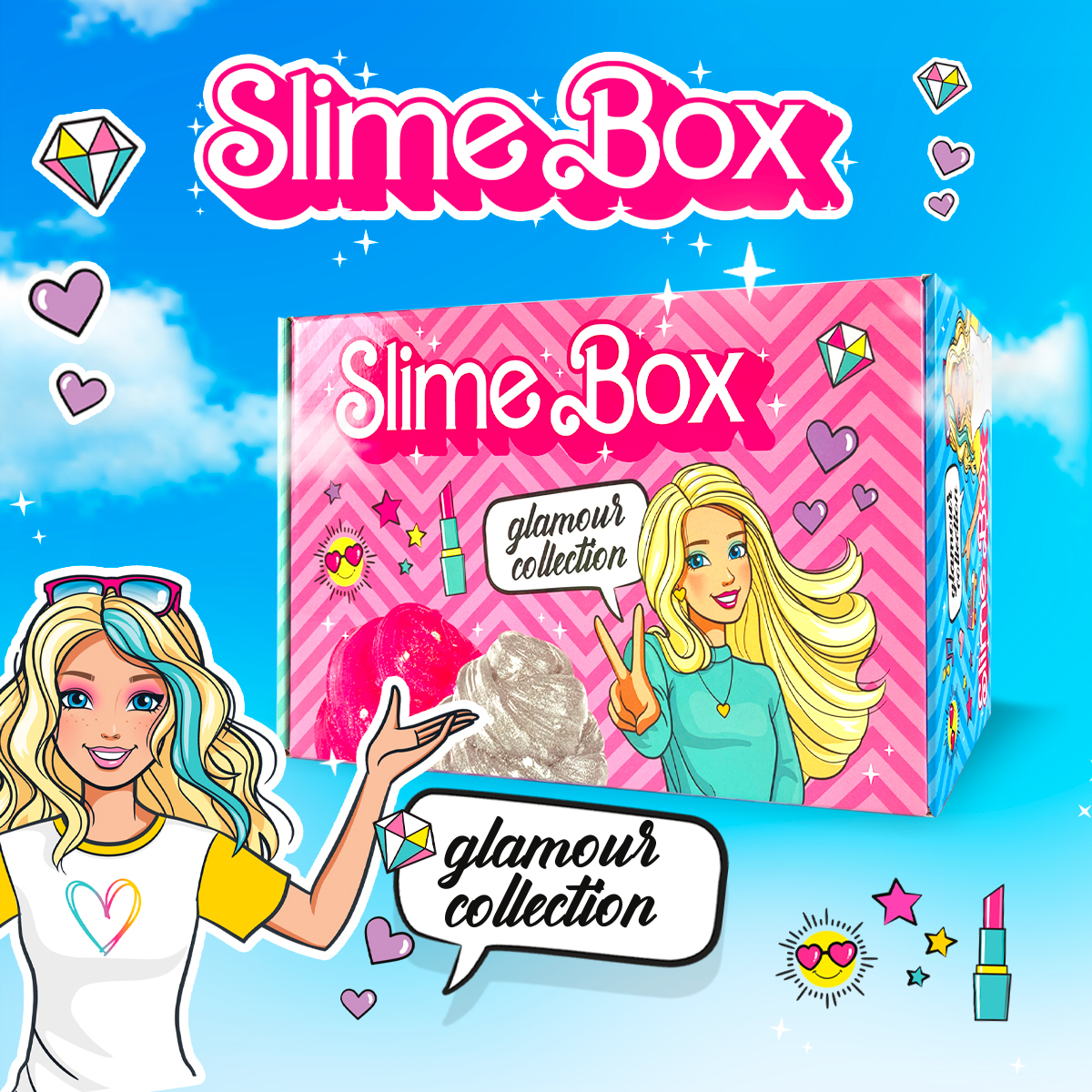 Слайм набор антистресс Slime Glamour Collection