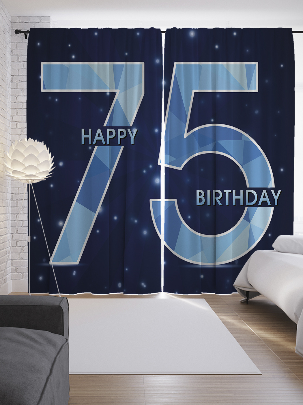 

Шторы JoyArty с фотопечатью "Галактическое 75-летие" из сатена, 290х265 см, Галактическое 75-летие