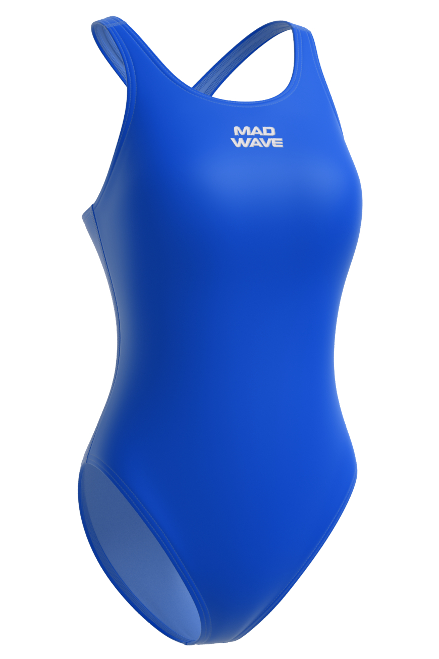 

Купальник слитный женский Mad Wave Afra Anti-Chlor синий S, Afra Anti-Chlor