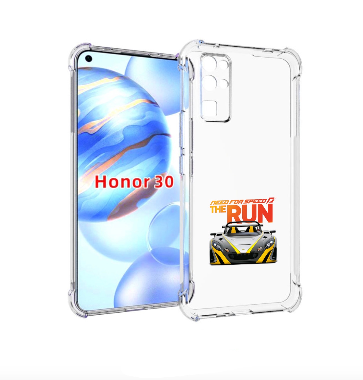 

Чехол бампер MyPads гонка для Honor 30 (BMH-AN10) противоударный, Прозрачный, Tocco