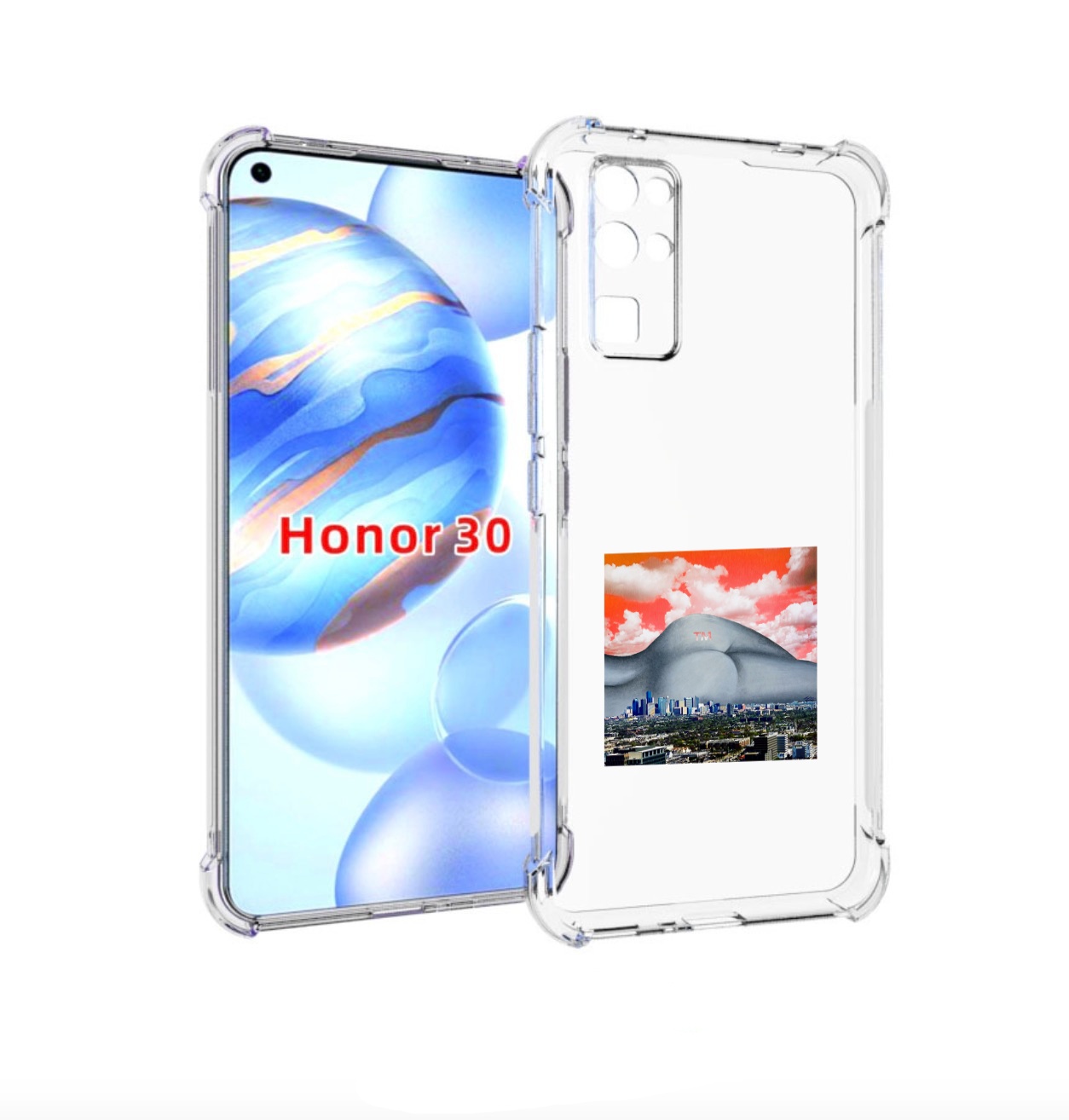 

Чехол бампер MyPads город с девушкой на фоне для Honor 30 (BMH-A, Прозрачный, Tocco