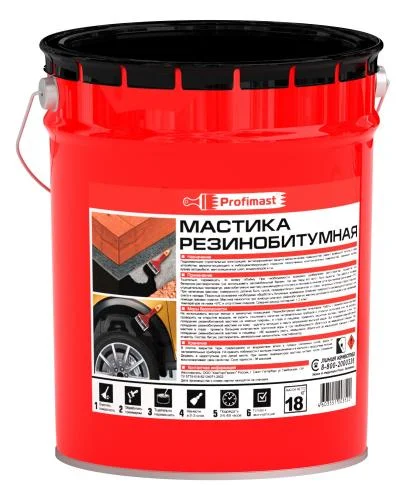 

Мастика PROFIMAST резинобитумная 21,5 л