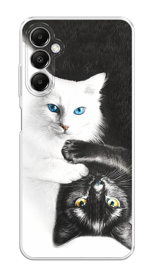 

Чехол на Samsung Galaxy A05s "Коты Инь-Янь", Черный;белый;голубой, 2108850-1