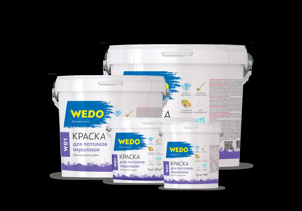 

Краска ВД для потолков WEDO WD1 25кг